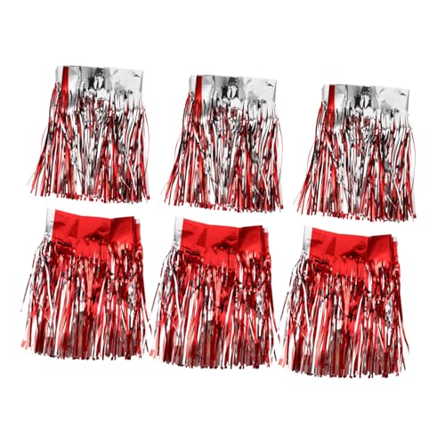 UKCOCO 6stücke Teiliges Roter Lametta-fransen Vorhang Für Geburtstagsfeiern Hochzeiten Und -Dekorationen Glänzende Metallic- Für Valentinstag Und UKCOCO 6stücke Teiliges Roter Lametta-fransen Vorhang Für Geburtstagsfeiern Hochzeiten Und -Dekorationen Glänzende Metallic- Für Valentinstag Und von UKCOCO