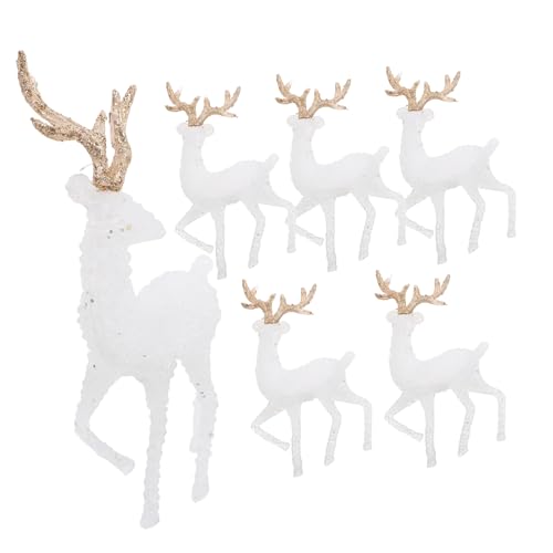 UKCOCO 6 Stück Weihnachtsdeko Rentier Figurine aus Kunststoff Detaillierte Elch Statue für Tischdeko Charmante Party und Festtagsdekoration Glatte Oberfläche Langlebig und Handlich UKCOCO 6 Stück Weihnachtsdeko Rentier Figurine aus Kunststoff Detaillierte Elch Statue für Tischdeko Charmante Party und Festtagsdekoration Glatte Oberfläche Langlebig und Handlich von UKCOCO