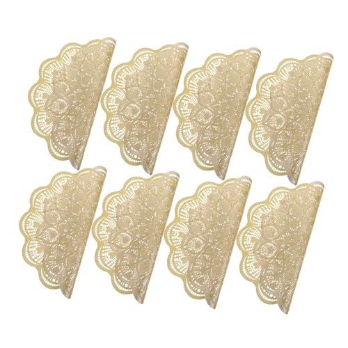 UKCOCO 8 Stück Tischset Platzdeckchen Für Hochzeiten Platzierungsmatten Tischeinstellungsdekor Tischdarsteller Runde Tischmatte Teeparty-Dekorationen Golden PVC UKCOCO 8 Stück Tischset Platzdeckchen Für Hochzeiten Platzierungsmatten Tischeinstellungsdekor Tischdarsteller Runde Tischmatte Teeparty-Dekorationen Golden PVC von UKCOCO