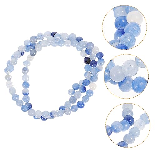 UKCOCO 92 Stück Facettierte Naturstein Perlen Runde DIY Schmuckperlen für Armbänder für Basteln und Schmuckherstellung von UKCOCO
