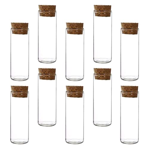 UKCOCO Lipgloss 10st Vorratsflasche Glasfläschchen Gläser Reagenzglas Klare Flache Reagenzgläser Reagenzgläser Mit Deckel Prüfen Lippe Flüssig Hohes Borosilikat Flasche Wünschen von UKCOCO