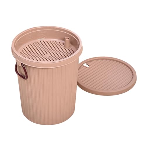UKCOCO Brauner Teesatz Eimer mit Deckel und Sieb Großer Abfalleimer für Teereste Abflussfähiger Haushaltsmülleimer Modernes Design für Wohnzimmer und Küche UKCOCO Brauner Teesatz Eimer mit Deckel und Sieb Großer Abfalleimer für Teereste Abflussfähiger Haushaltsmülleimer Modernes Design für Wohnzimmer und Küche von UKCOCO