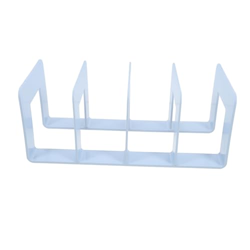 UKCOCO Bücherregal Organizer Mit Fächern Buch Halter Für Regale Zeitschriftenständer Ablage Für Bücher Und Dokumente Platzsparend Und Stabil von UKCOCO