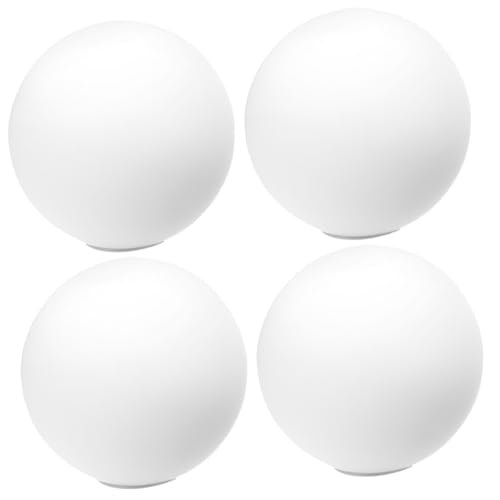 UKCOCO Ersatzglas Für Kugellampen Rund Käfigschirm 4 Stück Milchig Weiße Kugel Lampenschirm Kuppel Schreibtischlampe Glas G9 von UKCOCO