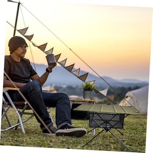 UKCOCO Faltbare Netz Aufbewahrungstasche für Klapptisch Langlebig Leicht Tragbar Vielseitig für Camping Outdoor Müll und Materiallagerung Robustes Platzsparend Einfach zu Reinigen von UKCOCO