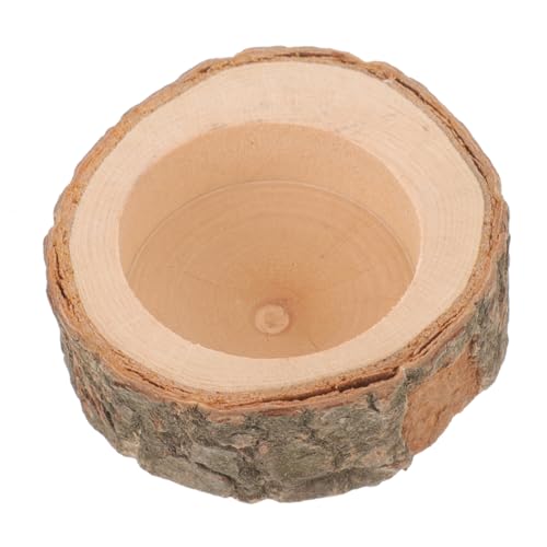 UKCOCO Futternapf Für Hamster Kaninchenfutterautomat Geschirrschale Aus Holz Hamsterzubehör Nussschale Wassernapf Für Kaninchen Hasenfutternapf Hölzern Coffee von UKCOCO