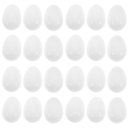 UKCOCO Gefälschte Taubeneier: 30 Stück Plastik Gefälschtes Taubenei Simulation von soliden Kunststoffeiern für Sittiche und Nymphensittiche, Sittiche, Papageien, Quäker von UKCOCO