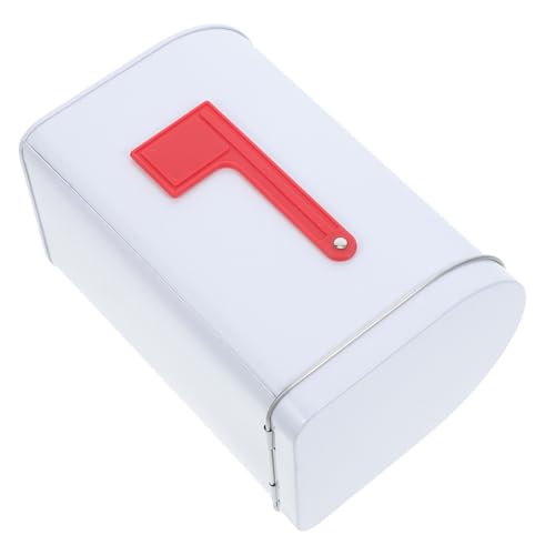 UKCOCO Geschenkpostkasten Mailbox Post Postfächer sperren DIY Valentines Mailbox Craft Kinderbriefkasten für Spielhaus Briefkasten Metall Kleiner Briefkasten Externe Postfächer Weißblech von UKCOCO
