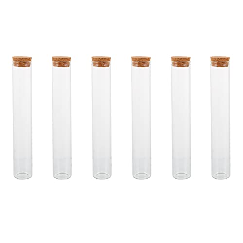 UKCOCO Wissenschaftliches Reagenzglas Glas-Reagenzgläser: 30 X 40 Mm/30 X 70 Mm/30 X 180 Mm Reagenzglas Mit Korkstopfen Kleine Klare Reagenzgläser Für Labor Gewürze Perlen von UKCOCO