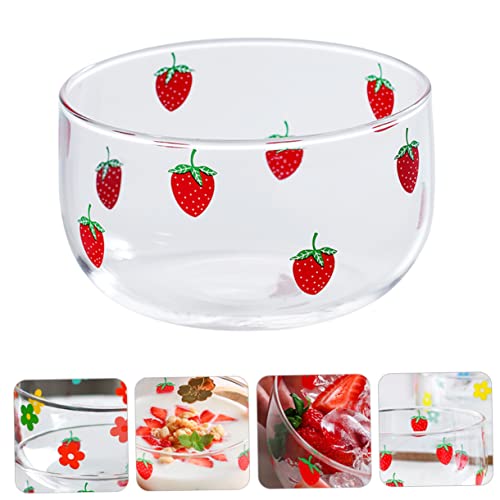 UKCOCO Hitzebeständige Schale mit Erdbeer Mikrowellengeeignet Multifunktionale Dessert und Salatschüssel für Obst und Gemüse Schale für Küche und Zuhause UKCOCO Hitzebeständige Schale mit Erdbeer Mikrowellengeeignet Multifunktionale Dessert und Salatschüssel für Obst und Gemüse Schale für Küche und Zuhause von UKCOCO