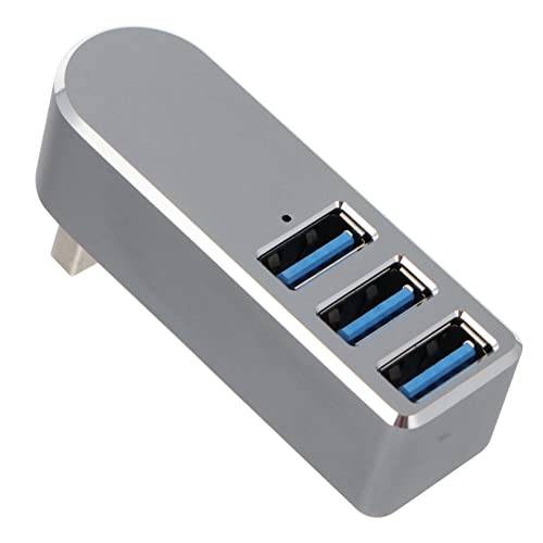 UKCOCO Hub USB-verteiler USB- verteiler USB c hib USB-Adapter Rotary Erweiterungsübertragungsadapter Computerversorgung Nabenadapter tragbarer Datenknotenpunkt Aluminiumlegierung Grey von UKCOCO