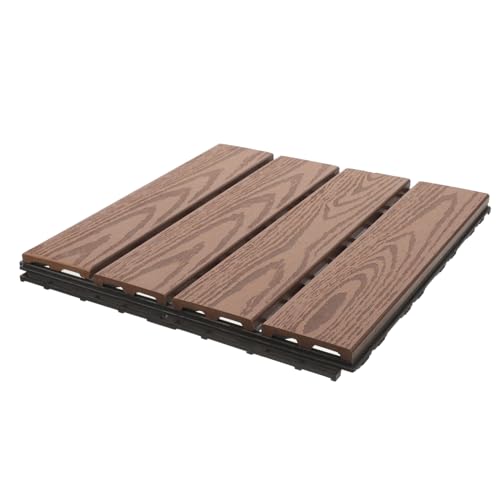UKCOCO Interlocking Outdoor Bodenfliesen Wasserdichtes Rutschfestes Terrassenfliesen Kunststoff Kaffeefarben für Garten und Balkon Einfach zu Verlegen und Langlebig UKCOCO Interlocking Outdoor Bodenfliesen Wasserdichtes Rutschfestes Terrassenfliesen Kunststoff Kaffeefarben für Garten und Balkon Einfach zu Verlegen und Langlebig von UKCOCO