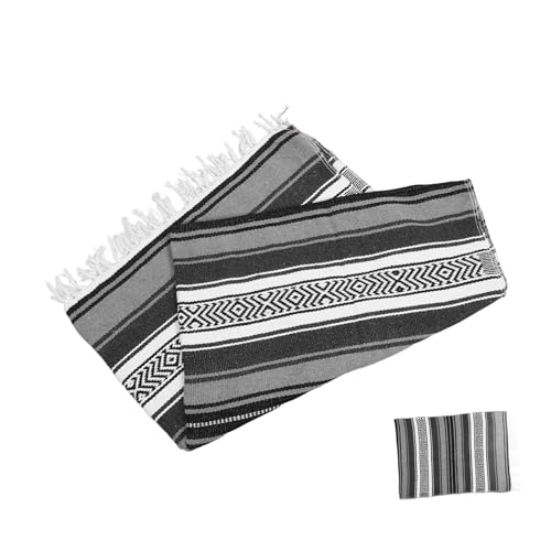 UKCOCO Mexikanische Decke Yogamattenbezug Graue Fleece-überwurfdecke Für Sofa Extra Breit (130 X 180 cm) von UKCOCO