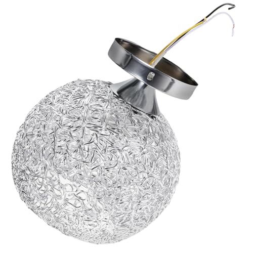 UKCOCO Kristall Pendelleuchte LED Deckenleuchte Lampenschirm Korblampe modern Saal schlafzimmer deckenlampe Silberne Deckenlampe Kristall-Kronleuchter hängende Kristalllampe Silver von UKCOCO