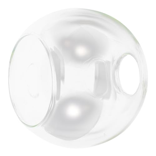 UKCOCO Kugelförmiger Lampenschirm Aus Glas Deckenlampenschirm Klarer Deckenleuchtenschirm Kronleuchter Lampenschirm Post-globe-lampenschirm Kugel-lichtschirm E27 Photosphäre Zylinder von UKCOCO