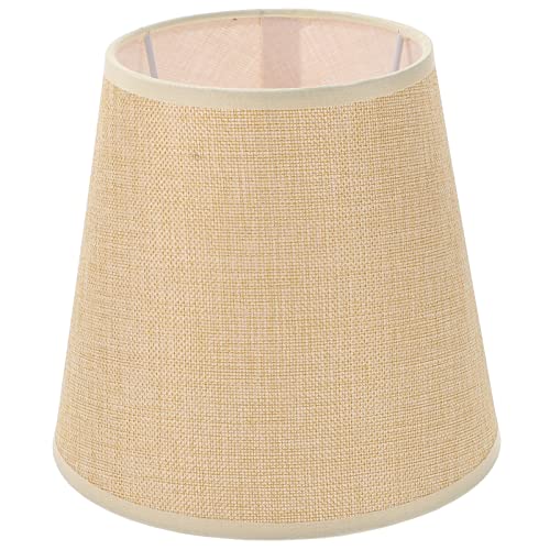 UKCOCO Lampenschirm Aus Stoff Lampenschirm Aus Stoff Lampenschirmschutz Aus Leinen E27-Lampenabdeckung Ersatz Für Tischlampe Kronleuchter Wandlampe A von UKCOCO