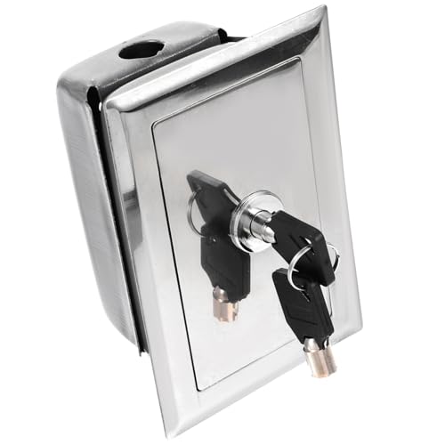 UKCOCO Manuelle Schaltbox für Rolltorsteuerung Push Button Starter für Garagentor und Rollladen Robustes Kunststoffgehäuse mit Verstecktem Schloss und Handbetätigung von UKCOCO
