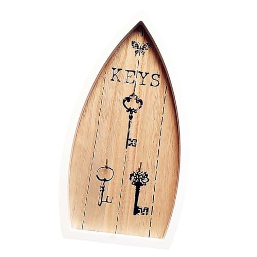 UKCOCO Mediterraner Schlüsselhänger aus Holz Wandmontierter Hut Organizer mit Praktischen Haken für Badezimmer Küche Wohnzimmer und Büro Stilvolle Wanddekoration für Zuhause von UKCOCO