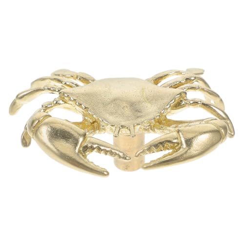 UKCOCO Messing Möbelgriff Krabbenform Nautical Drawer Handle Dekorativer Schubladenknopf für Küchenschränke Robust und Vielseitig für Schlafzimmer und Wohnzimmer Einfache Montage von UKCOCO