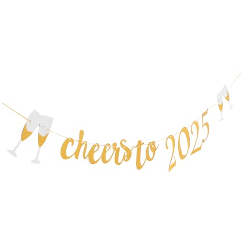 UKCOCO Neujahrsbanner Cheers to Glitzer Papier Girlande Party Deko für Innen Außen Tisch Wand Fenster Garten Silvester Feier Dekoration UKCOCO Neujahrsbanner Cheers to Glitzer Papier Girlande Party Deko für Innen Außen Tisch Wand Fenster Garten Silvester Feier Dekoration von UKCOCO