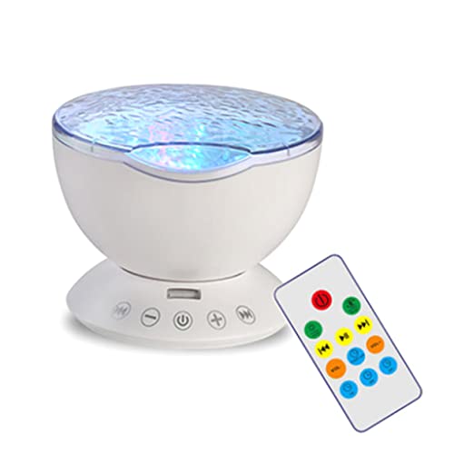 UKCOCO Bunte Ozeanwellen Projektorlampe Nachtlicht Für Kinderzimmer Schlafzimmer Wohnzimmer Entspannende Lichtshow Für Babyzimmer Und Badezimmer Weiß UKCOCO Bunte Ozeanwellen Projektorlampe Nachtlicht Für Kinderzimmer Schlafzimmer Wohnzimmer Entspannende Lichtshow Für Babyzimmer Und Badezimmer Weiß von UKCOCO