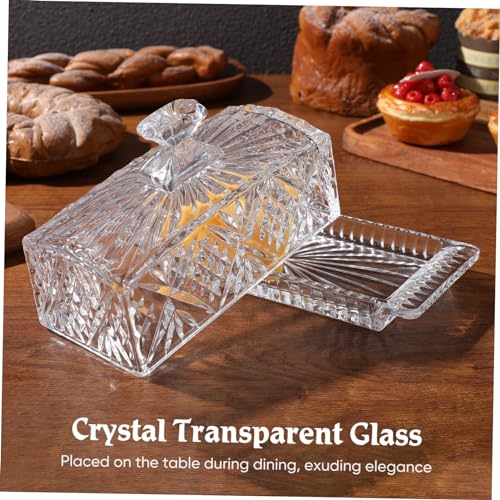 UKCOCO Rechteckige Butterdose aus Klarem mit Deckel Französischer Stil Langlebiges Haushaltsgeschirr Transparente für Aufbewahrung Design für Küche und Esszimmer UKCOCO Rechteckige Butterdose aus Klarem mit Deckel Französischer Stil Langlebiges Haushaltsgeschirr Transparente für Aufbewahrung Design für Küche und Esszimmer von UKCOCO