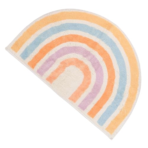 UKCOCO Rutsch Regenbogen Türmatte Saugfähige Badezimmermatte Polyester für Flur und Badezimmer Strapazierfähig Atmungsaktiv für Kinderzimmer und Eingangsbereich von UKCOCO