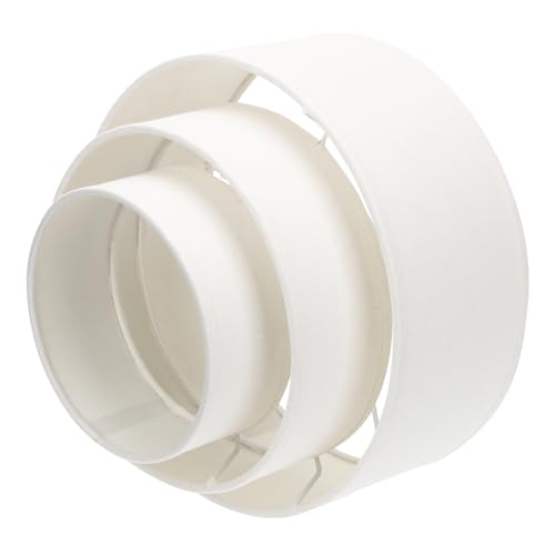 UKCOCO Stufiger Stoff lampenschirm Weiß Dekorative Lampenabdeckung für Pendelleuchte Vintage Design Vielseitig für Steh Deckenlampen im Wohn Hotelbereich von UKCOCO