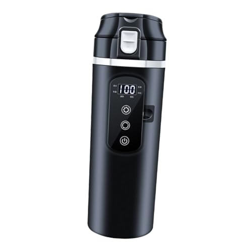 UKCOCO Tragbarer Auto Wasserkocher Elektrischer Reisebecher mit Ergonomischem Griff Schnelle Wassererwärmung Vielseitig für Tee Kaffee Milch Robust und Effizient für Reisen und Camping von UKCOCO