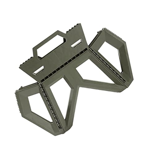 UKCOCO Tragbarer Klapphocker Erwachsene Campinghocker tragbar im Freien zusammenklappbare Tritthocker draußen stühle Gartenklapphocker hocker aus Kunststoff Klapphocker Camping Olivengrün von UKCOCO