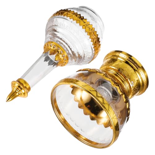 UKCOCO Tropfende Flasche Weihwasserbecher christliche Partygeschenke Gastgeschenke zur Taufe Weihwasser Leere Behälter buddhistische Lieferungen Weihwasser-Jesus-Flasche Glas Transparent von UKCOCO