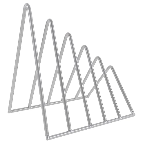 UKCOCO Vertikaler Buchständer aus Robustem Multifunktionaler Vinyl und Aktenhalter Dreieckiges Design für Schreibtisch und Büro Platzsparender Organizer für Bücher Magazine und Ordner von UKCOCO