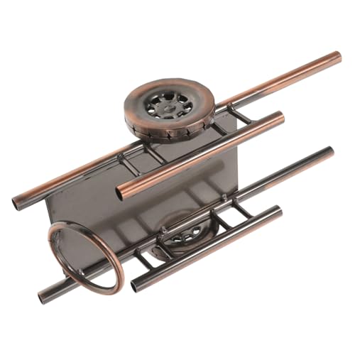 UKCOCO Weinhalter Retro Eisenwagen Modell Platzsparendes Tischweinregal Langlebiges Vintage Design für Heimbar Dekoration von UKCOCO