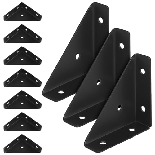 UKCOCO 10stücke Eckwinkel Schwerlast Regalhalterungen Für Möbel Dreieckige Regalträger Zur Wandmontage Winkelverbinder Für Betten Und Schränke UKCOCO 10stücke Eckwinkel Schwerlast Regalhalterungen Für Möbel Dreieckige Regalträger Zur Wandmontage Winkelverbinder Für Betten Und Schränke von UKCOCO