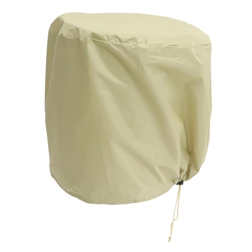 UKCOCO wasserdichte Möbelabdeckung Beige Tischdecken für Rasentee gepolsterter Tischschutz UV Abdeckung für Gartenmöbel Gartenteetischdecken 190 silberbeschichteter Polyestertaft von UKCOCO