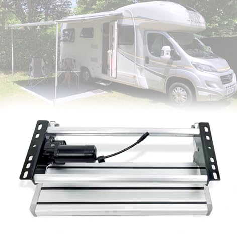 Wohnmobil & wohnwagen Trittstufe Aluminium - Klappbare Einstiegshilfe mit 200KG Tragfähigkeit,Rostfrei & Korrosionsbeständig,Anti-Rutsch,für Camping & SUV(Elektrische Einstufstufe) von UKETO