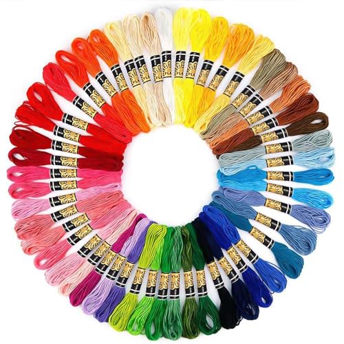 UKOFEW Stickgarn,Stickgarn Set,50 Farben Embroidery Floss Multifarben Weicher,8 m 6 fädig,für Kreuzstichfaden, Armbandfaden, Knüpfen, Flechten, Basteln, Häkeln UKOFEW Stickgarn,Stickgarn Set,50 Farben Embroidery Floss Multifarben Weicher,8 m 6 fädig,für Kreuzstichfaden, Armbandfaden, Knüpfen, Flechten, Basteln, Häkeln von UKOFEW
