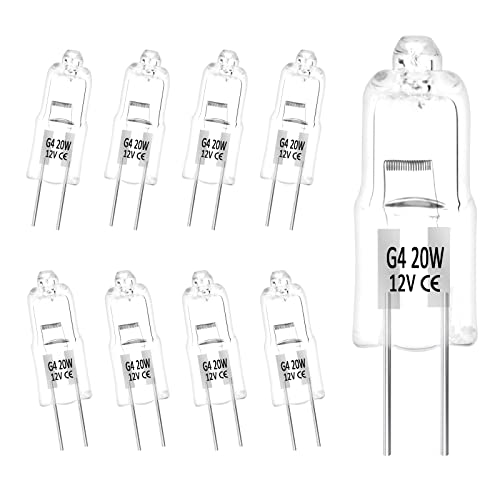 UKOFEW G4 Halogen Bulbs,12 V G4 Halogen Light Bulbs,Pack of 10 20 Watt G4 Halogen Pin Base Bulbs,2800 K Warm White Dimmable,G4 Socket Low Voltage Halogen LED UKOFEW G4 Halogen Bulbs,12 V G4 Halogen Light Bulbs,Pack of 10 20 Watt G4 Halogen Pin Base Bulbs,2800 K Warm White Dimmable,G4 Socket Low Voltage Halogen LED von UKOFEW