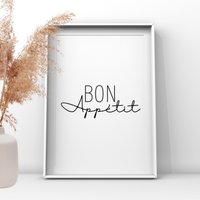 Bon Appetit, Küchendruck, Küchendekor, Wohndekor, Wandkunst, Let Es Eat, Esszimmer, Food Print, Good Food, Home Gift, Ungerahmter Druck von UKPrintStudio