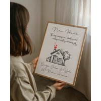 Personalisiertes Neues Zuhause, Zuhause Geschenk, Haus, Erstes Neue Hausbesitzer, Einweihungsgeschenk, Haus Für von UKPrintStudio