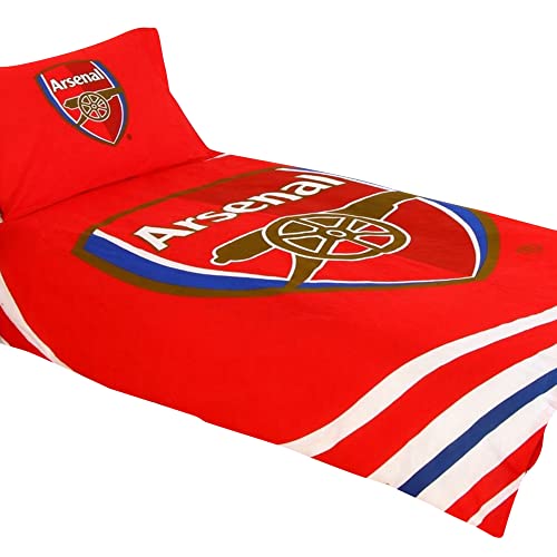 Arsenal FC Bettwäscheset mit Wendedecke und Kopfkissenbezug, UTBS1106_1, rot, Einheitsgröße von Official Brand