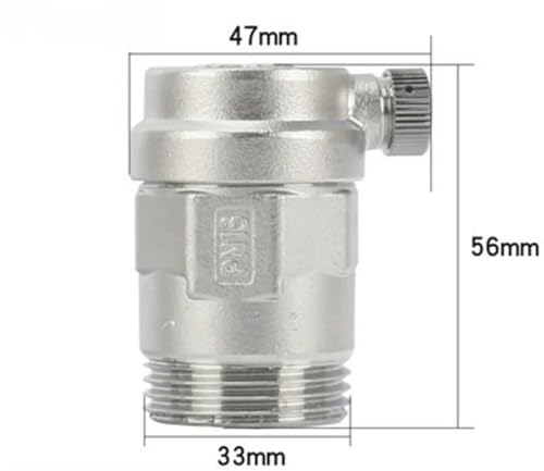 DN15/20/25 1/2" 3/4" 1" BSP Male 304 Stainless Automatic Air Vent Safety Release Pressure Relief Valve Pipeline Water Heating(1 BSPT DN25 L-56mm) von UKWYMIDKS