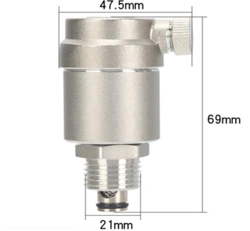 DN15/20/25 1/2" 3/4" 1" BSP Male 304 Stainless Automatic Air Vent Safety Release Pressure Relief Valve Pipeline Water Heating(1l2 BSPT DN15 L-69mm) von UKWYMIDKS