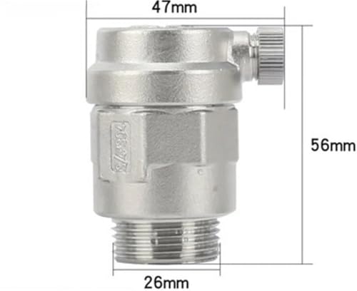 DN15/20/25 1/2" 3/4" 1" BSP Male 304 Stainless Automatic Air Vent Safety Release Pressure Relief Valve Pipeline Water Heating(3l4 BSPT DN20 L-56mm) von UKWYMIDKS