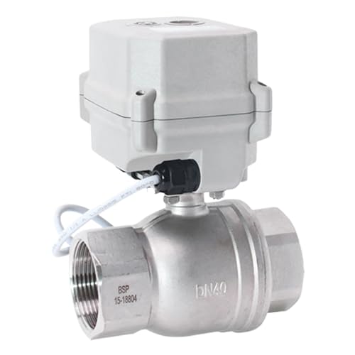 DN40 Electric Control Valve 4-20mA or 0-10V Control, 2 Inch Proportional Valve 15Nm Drive ISO5211 for 11 * 11mm Stem Metal gears(BSP Thread,4 to 20mA control) von UKWYMIDKS