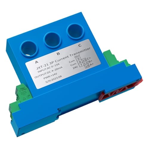 KXT43I-8 3 Phase AC Current Sensor 0-50A 0-30A 0-25A 0-10A 0-5A Current Transmitter 4-20mA 0-10V 0-5V RS485 Hall Current Sensor(AC 0-15A,Output 0-5V) von UKWYMIDKS