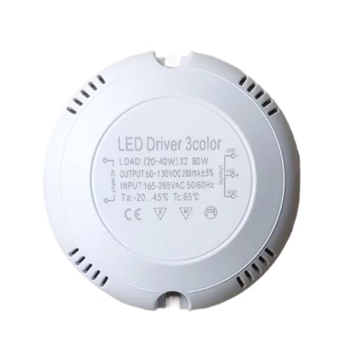 LED Driver Current 280mA 8-24W/20-40W SMD PCB light Ceiling Power Supply Double color 3Pin lighting transformers AC165-265V((20-40W) X2) von UKWYMIDKS