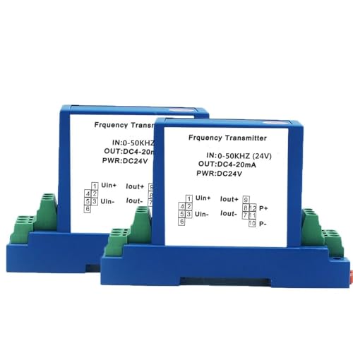 Transmitter Transducer 0-100KHZ 1KHZ 50KHZ to 4-20mA 0-10V DIN Rail Installation DC24V Power(0-10V output,5M HZ) von UKWYMIDKS