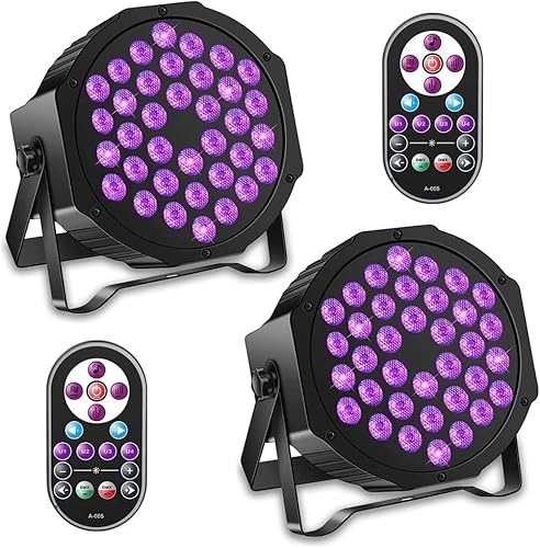 UV Schwarzlicht, UKing 36 LED UV Beleuchtung Par Lampe Lichter mit Fernbdienung und DMX512 Steuerung 7 Modi Sound Aktiviert Großartig für Bar DJ Disco Club Party Licht von U`King