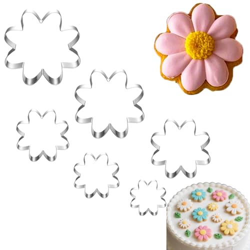 UKoosien Gänseblümchen Ausstecher Set-6 Stück-10.2cm 8.9cm 7.6cm 6.4cm 4.5cm 2.5cm-Spülmaschinenfest-Blume Plätzchenausstecher Keksausstecher-Backen Essentials UKoosien Gänseblümchen Ausstecher Set-6 Stück-10.2cm 8.9cm 7.6cm 6.4cm 4.5cm 2.5cm-Spülmaschinenfest-Blume Plätzchenausstecher Keksausstecher-Backen Essentials von UKoosien